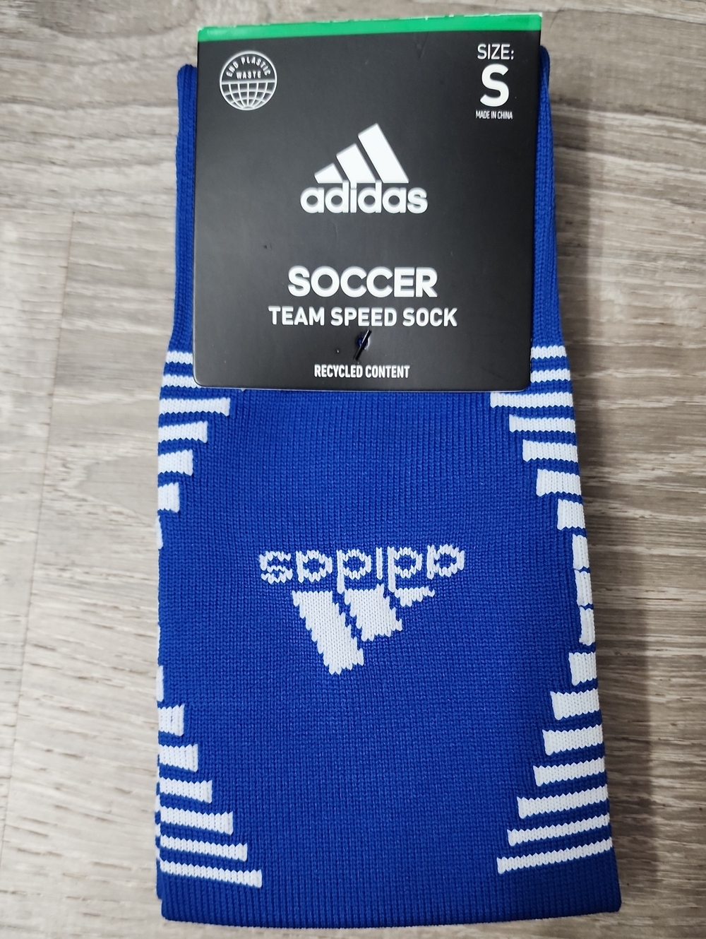 adidas Blue and White Soccer Team Speed Socks - Men’s S